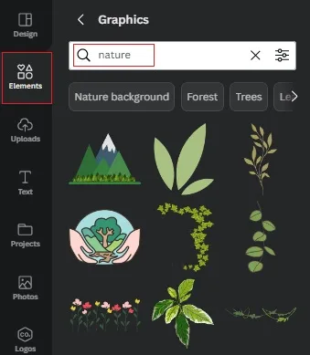 Adding nature graphics to our design