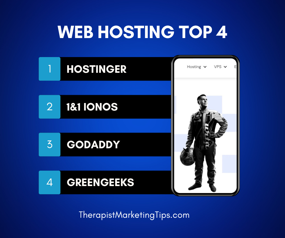 Top 4 web hosting options for your therapy practice,