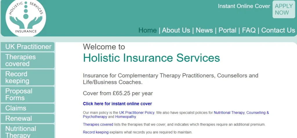 Holistic Insurance for counsellors in the UK