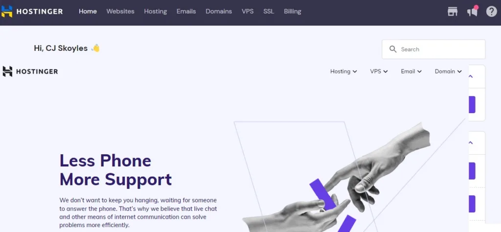 Hostinger offers limited customer support which may not make it a great therapist web hosting option.