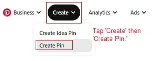 How to Make Pinterest Pins - Create pin