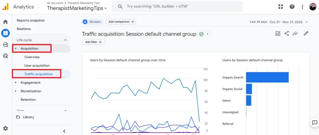 Use Google Analytics to measure your therapy practice website traffic