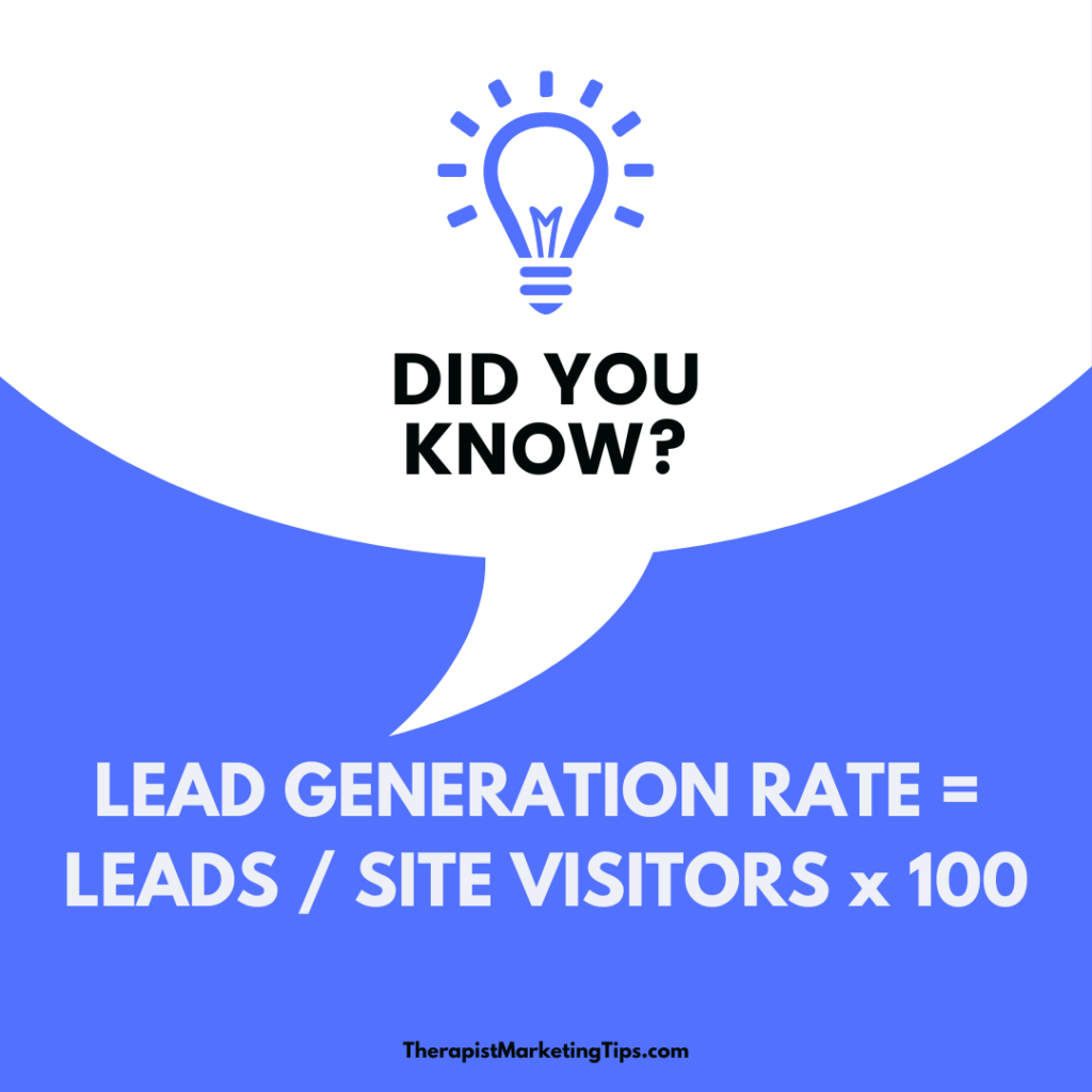 Lead generation rate formula 