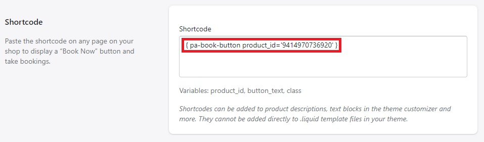 Example of a shortcode in Propel. 